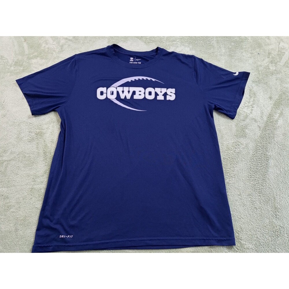 Nike Dallas Cowboys NFL T-Shirt Mens XL Dri-FIT "The Nike Tee" Athletic Cut